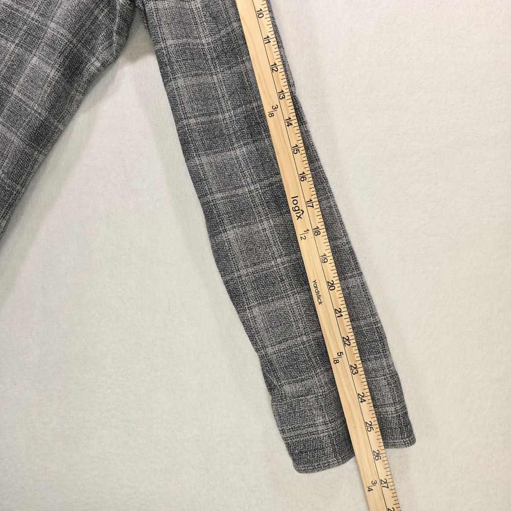 Grayers Heritage Flannels Mens XL Grey Plaid 100% Cotton Button Down Shirt - Picture 6 of 9